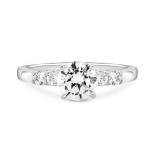 Four of Hearts Engagement Ring (14kt White Gold)