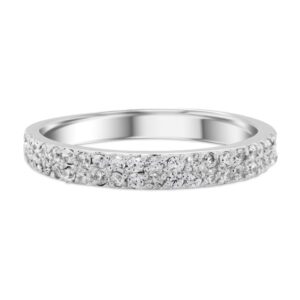 Two-Row Shared-Prong Wedding Ring (0.42 carats) 14kt White