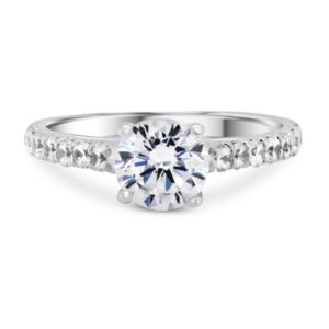 Classic Cathedral Engagement Ring (14kt White Gold)