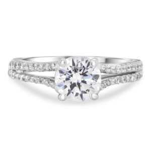 Classic Split-Shank Engagement Ring (14kt White Gold)