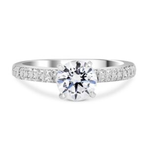 Sparkling Two-Row Engagement Ring (14kt White Gold)