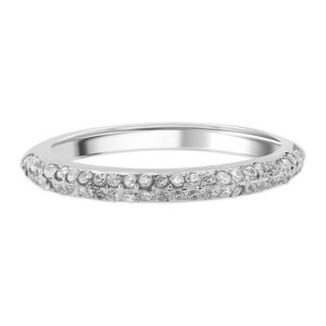 Accented Knife-Edge Wedding Ring (0.27 carats) 14kt White