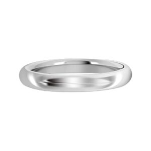 Rounded Comfort Fit Ladies' Band (3 mm) 14kt White
