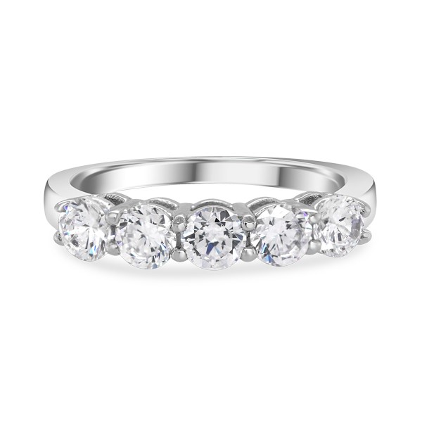 A gorgeous 5-stone diamond anniversary ring