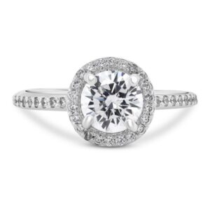 Accented Halo Engagement Ring (14kt White)