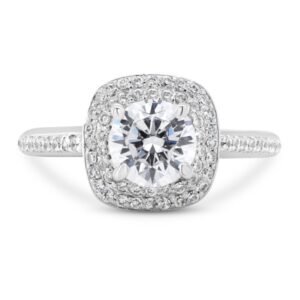 Sweet Dreams Double-Halo Engagement Ring (14kt White)