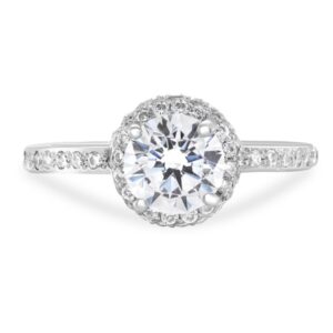 Love in Bloom Halo Engagement Ring (14kt White)
