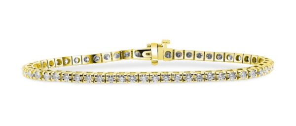 Classic Diamond Tennis Bracelet (3 carats) 14kt Yellow