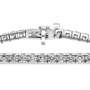 Classic Diamond Tennis Bracelet (4 carats) 14kt White Gold