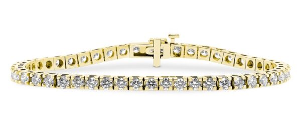 Classic Diamond Tennis Bracelet (5 carats) 14kt Yellow