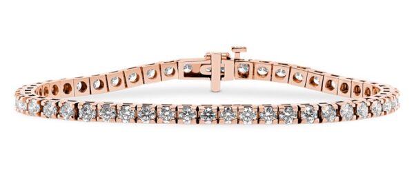 Classic Diamond Tennis Bracelet (5 carats) 14kt Rose