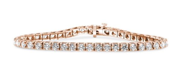 Classic Diamond Tennis Bracelet (7 carats) 14kt Rose