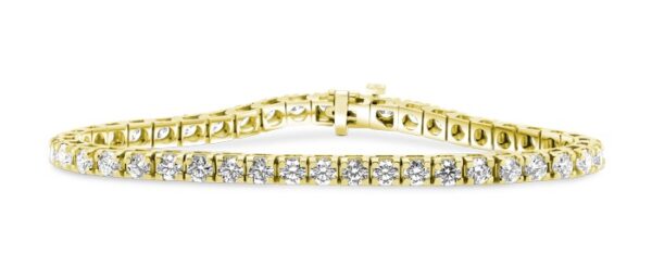 Classic Diamond Tennis Bracelet (7 carats) 14kt Yellow