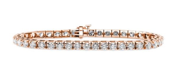Classic Diamond Tennis Bracelet (7 carats) 14kt Rose