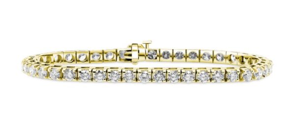 Classic Diamond Tennis Bracelet (7 carats) 14kt Yellow
