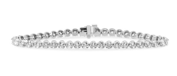 Round-Link Diamond Tennis Bracelet (5 carats) Platinum