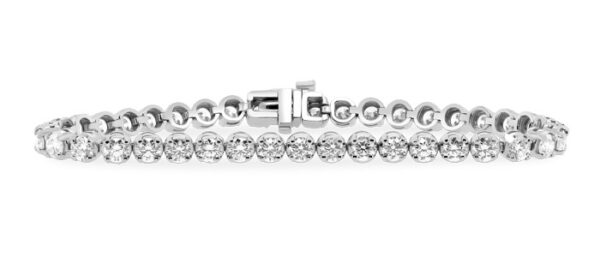 Round-Link Diamond Tennis Bracelet (7 carats) Platinum