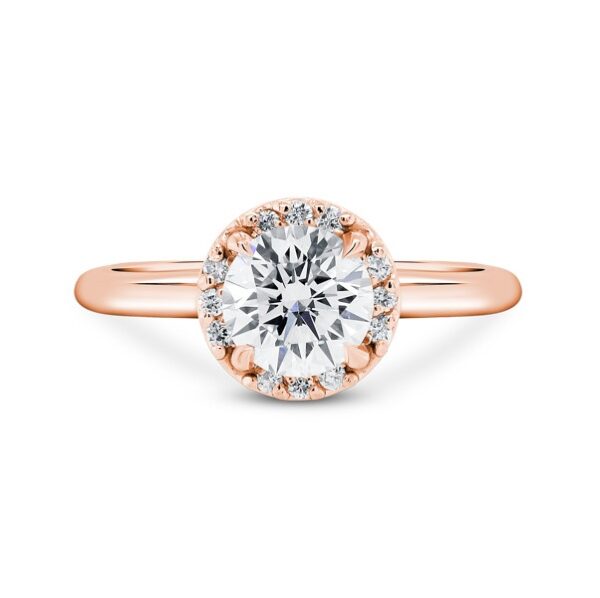 Classic Halo Engagement Ring (14kt Rose)