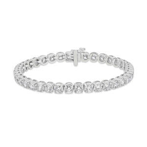 Round Link Tennis Bracelet (10 carats) 14kt White Gold