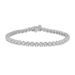 Round-Link Diamond Tennis Bracelet (3 carats)