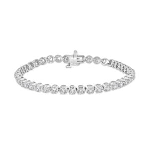 Round-Link Diamond Tennis Bracelet (5 carats)