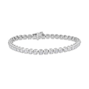 Round-Link Diamond Tennis Bracelet (6 carats)