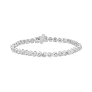 Round-Link Diamond Tennis Bracelet (7 carats)