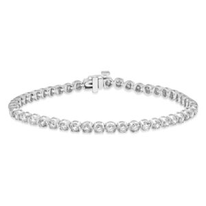 Round-Link Diamond Tennis Bracelet (4 carats)
