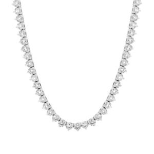 3-Prong Tennis Necklace (3.00 MM) in 14kt White