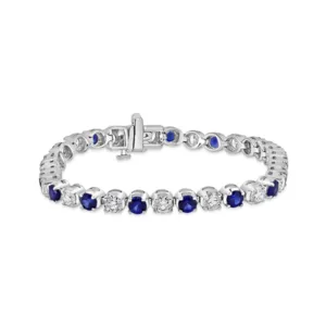 Regal Sapphire & Diamond Tennis Bracelet (9.25 carats)