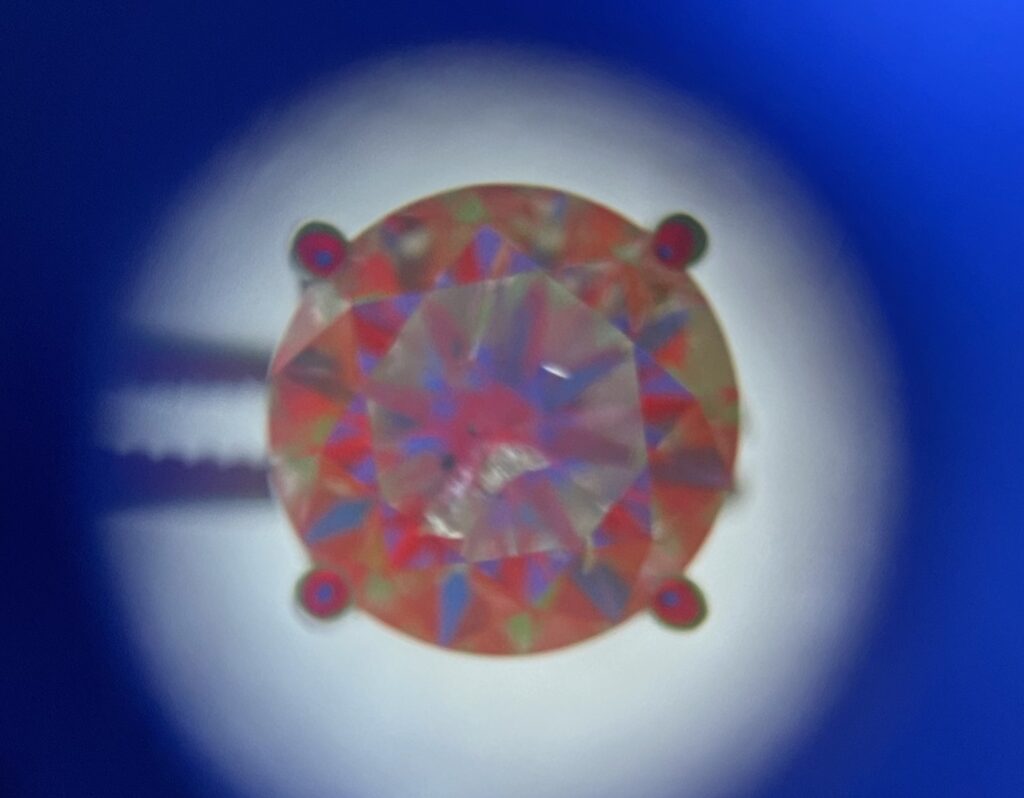 ASET scope of average cut round diamond