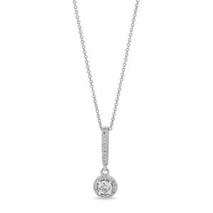 Accented Halo Pendant (0.33 carats)