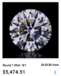 1.00 carat I/SI1 carat Round Diamond