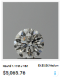 1.17 carat J/VS1 Round