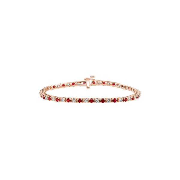 Ruby & Diamond Tennis Bracelet (3.60 carats) - Image 3
