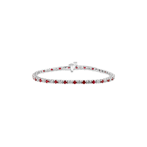 Ruby & Diamond Tennis Bracelet (3.60 carats)