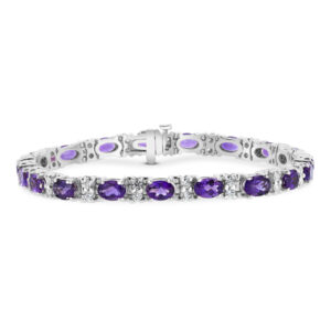Purple Hearts Tennis Bracelet (9.37 carats total)