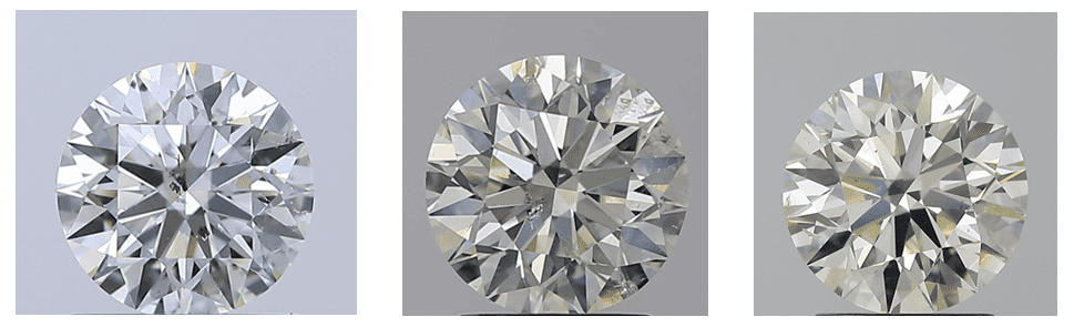 Make sure your diamond's color grade corresponds to its size