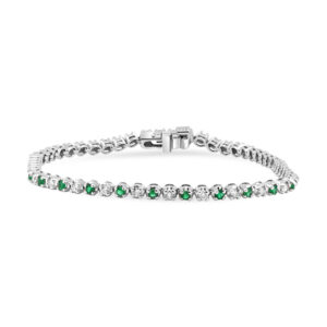 Emerald & Diamond Tennis Bracelet (2.05 carats)