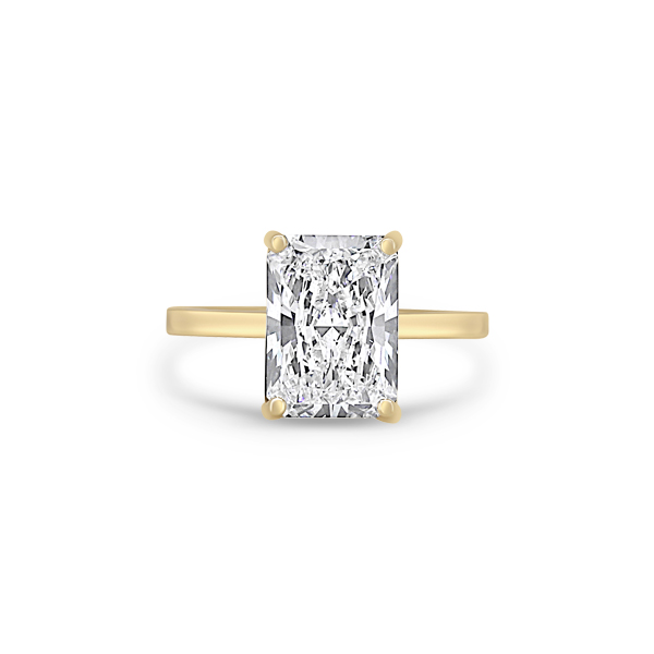 Radiant-cut Diamond Engagement Ring in 14kt Yellow Gold