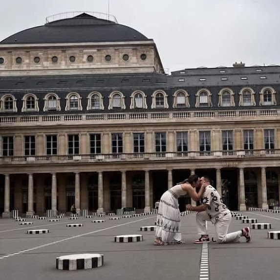 Happily engaged couple