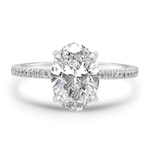 Classic Pave Engagement Ring Setting (0.31 carats) front view