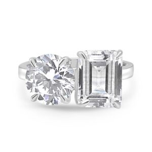 Moi e Toi Engagement Ring Setting (front view)